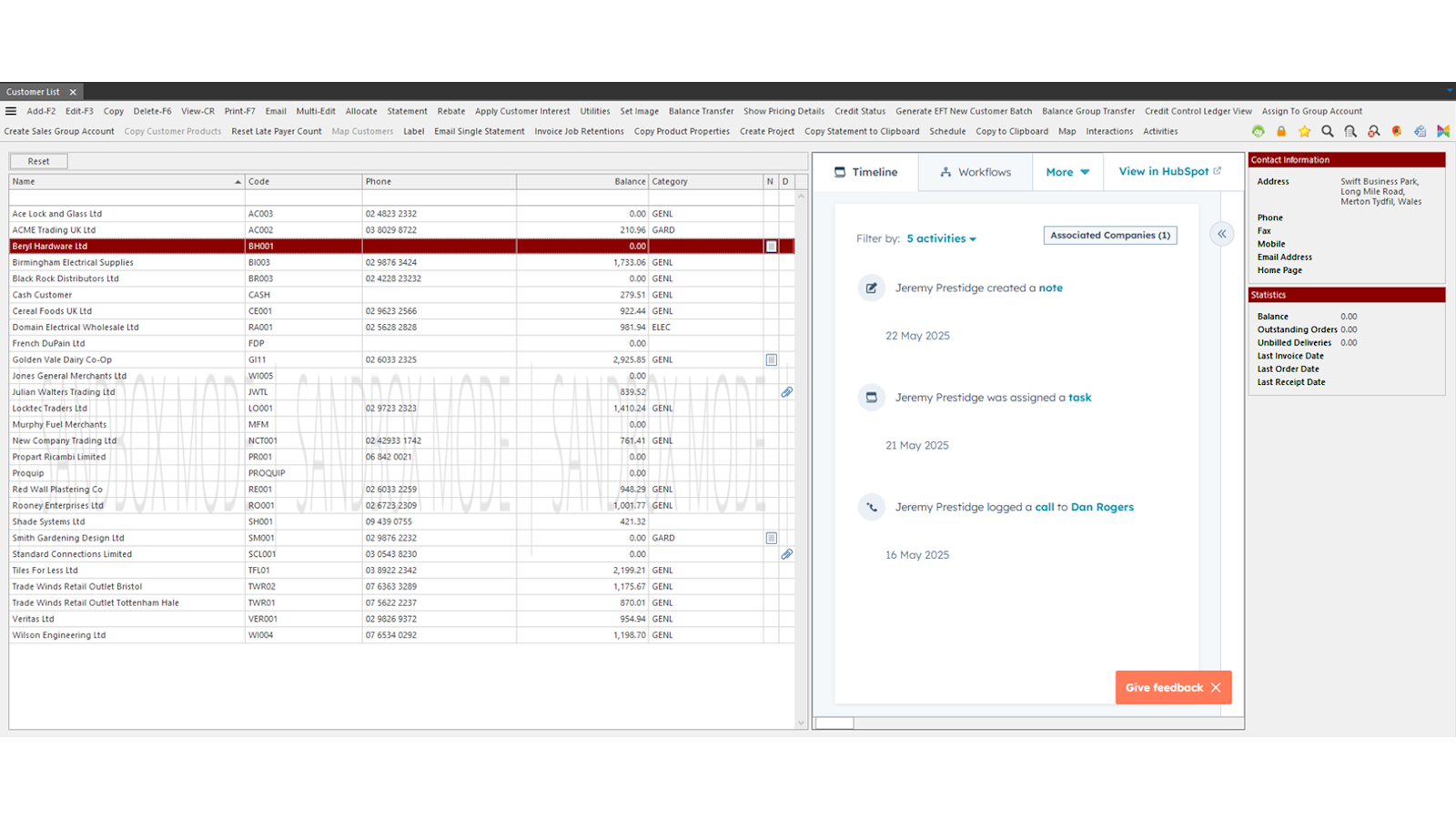 Screenshot of timeline view embedded within HARMONiQ for the synchronized record
